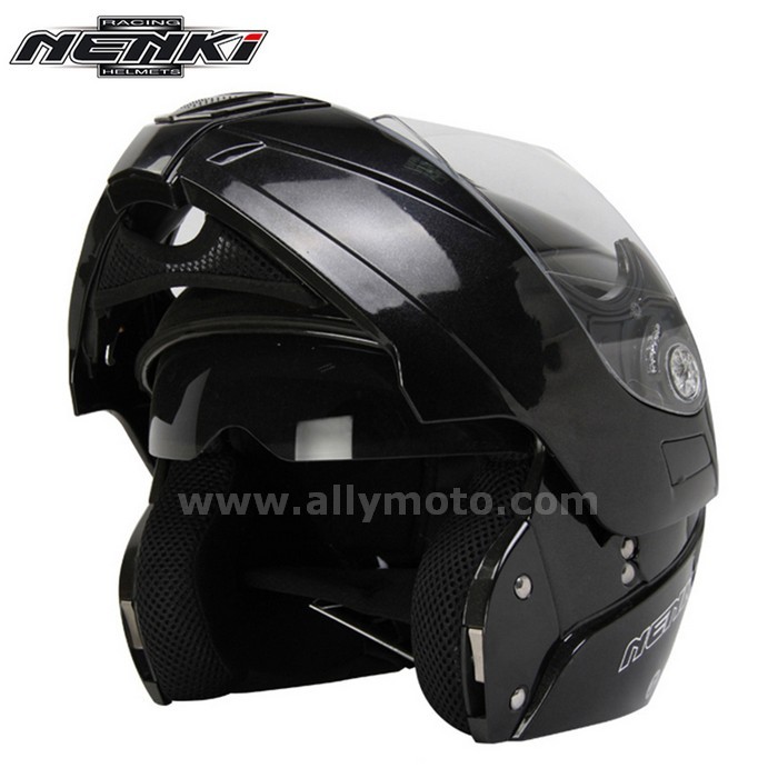 129 Nenki Full Face Helmet Modular Flip Up Street Motorbike Racing Rding Dual Visor Sun Shield Lens